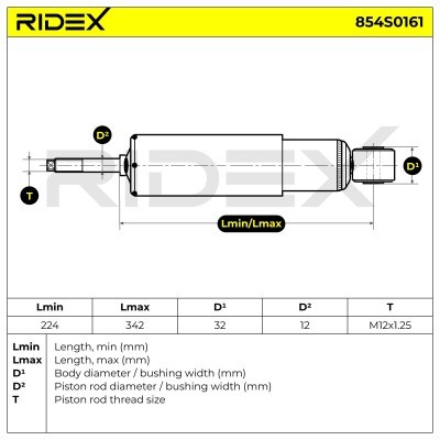 Shock Absorber RIDEX 854S0161 854S0161 - photo 3
