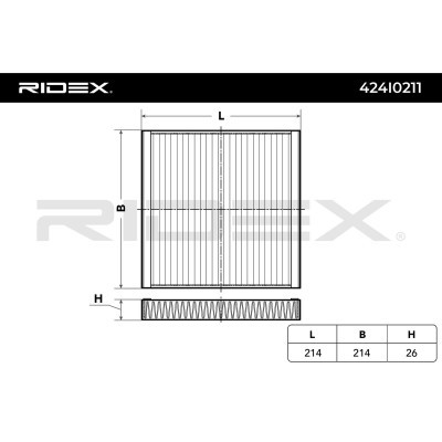 Cabin Air Filter RIDEX 424I0211 424I0211 - photo 3
