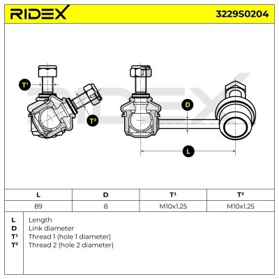 Stabilizer Link RIDEX 3229S0204 3229S0204 - photo 7