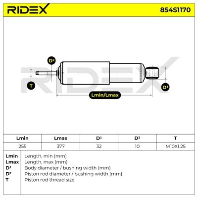 Shock Absorber RIDEX 854S1170 854S1170 - photo 14