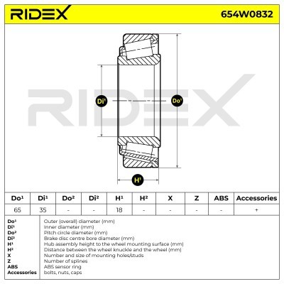 Wheel Bearing RIDEX 654W0832 654W0832 - photo 7