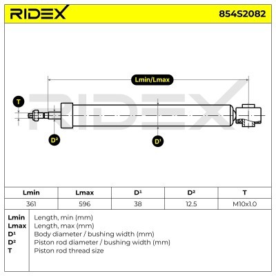 Shock Absorber RIDEX 854S2082 854S2082 - photo 8