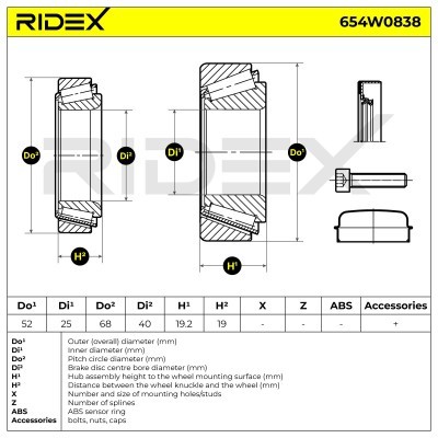 Wheel Bearing RIDEX 654W0838 654W0838 - photo 7