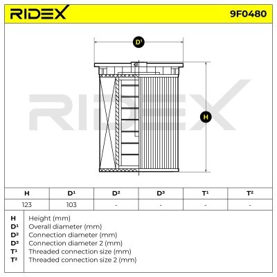 Fuel Filter RIDEX 9F0480 9F0480 - photo 5