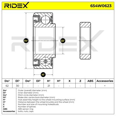 Wheel Bearing RIDEX 654W0623 654W0623 - photo 5