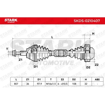 Drive Shaft Stark SKDS-0210407 SKDS-0210407 - photo 6