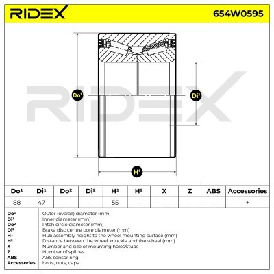 Wheel Bearing RIDEX 654W0595 654W0595 - photo 5