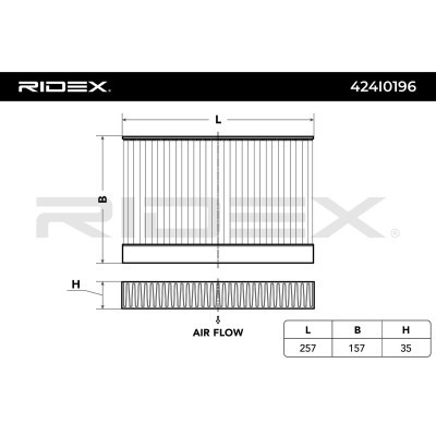 Cabin Air Filter RIDEX 424I0196 424I0196 - photo 3