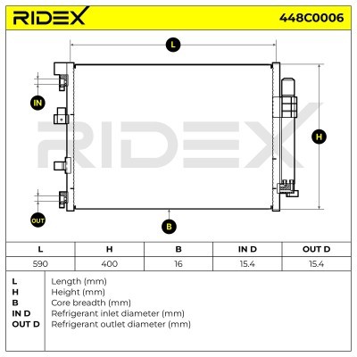 A/C condenser 448C0006 - photo 8