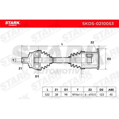 Drive Shaft Stark SKDS-0210053 SKDS-0210053 - photo 8