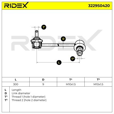 Stabilizer Link RIDEX 3229S0420 3229S0420 - photo 6