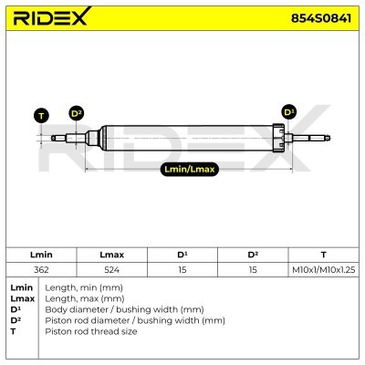 Shock Absorber RIDEX 854S0841 854S0841 - photo 10