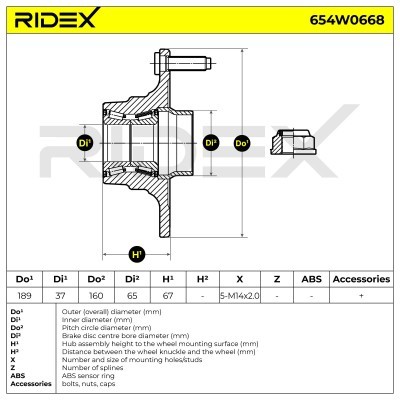 Wheel Bearing RIDEX 654W0668 654W0668 - photo 5