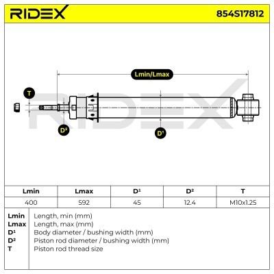Shock Absorber RIDEX 854S17812 854S17812 - photo 7