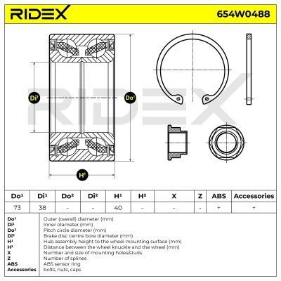 Wheel Bearing RIDEX 654W0488 654W0488 - photo 7