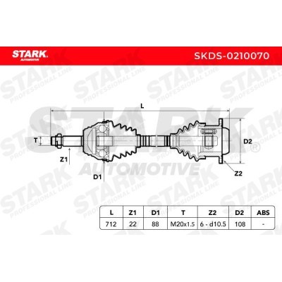 Drive Shaft Stark SKDS-0210070 SKDS-0210070 - photo 7