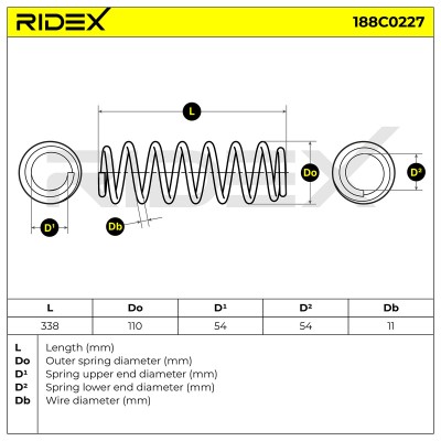 Suspension Spring RIDEX 188C0227 188C0227 - photo 5