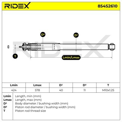 Shock Absorber RIDEX 854S2610 854S2610 - photo 8