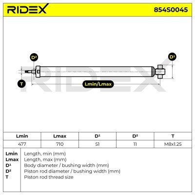 Shock Absorber RIDEX 854S0045 854S0045 - photo 8