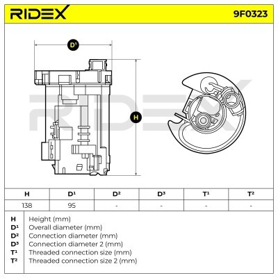 Fuel Filter RIDEX 9F0323 9F0323 - photo 6