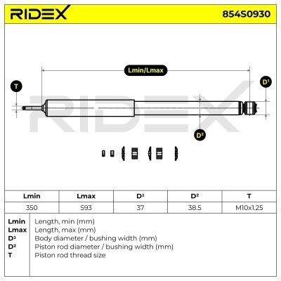 Shock Absorber RIDEX 854S0930 854S0930 - photo 7