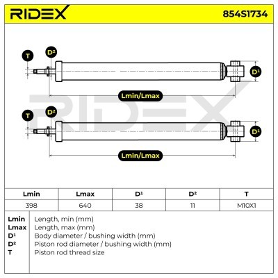 Shock Absorber RIDEX 854S1734 854S1734 - photo 4