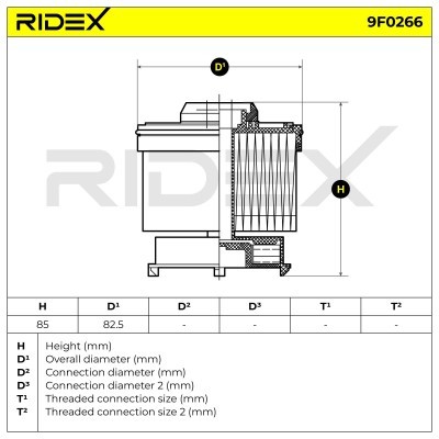 Fuel Filter RIDEX 9F0266 9F0266 - photo 5