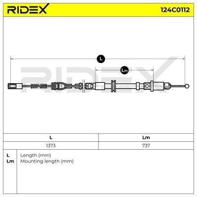 Cable Pull, Parking Brake RIDEX 124C0112 124C0112 - photo 7