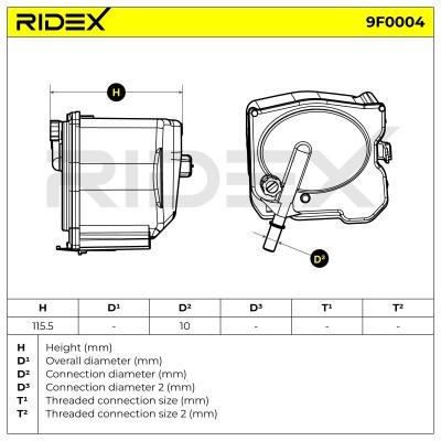 Fuel Filter RIDEX 9F0004 9F0004 - photo 7