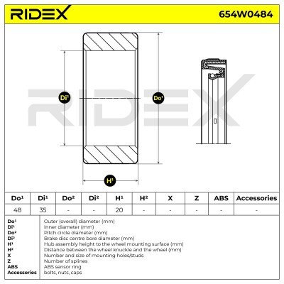 Wheel Bearing RIDEX 654W0484 654W0484 - photo 7