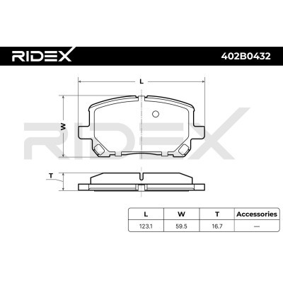 Brake Pads Set RIDEX 402B0432 402B0432 - photo 8