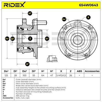 Wheel Bearing RIDEX 654W0643 654W0643 - photo 5