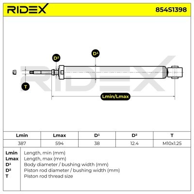 Shock Absorber RIDEX 854S1398 854S1398 - photo 7