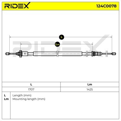 Cable Pull, Parking Brake RIDEX 124C0078 124C0078 - photo 6