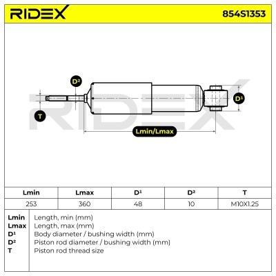 Shock Absorber RIDEX 854S1353 854S1353 - photo 6