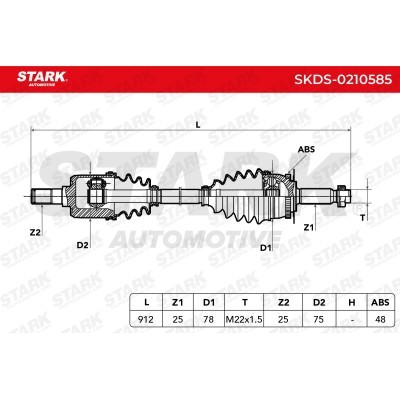Drive Shaft Stark SKDS-0210585 SKDS-0210585 - photo 7