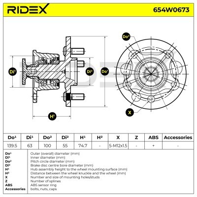 Wheel Bearing RIDEX 654W0673 654W0673 - photo 7