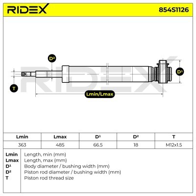Shock Absorber RIDEX 854S1126 854S1126 - photo 8