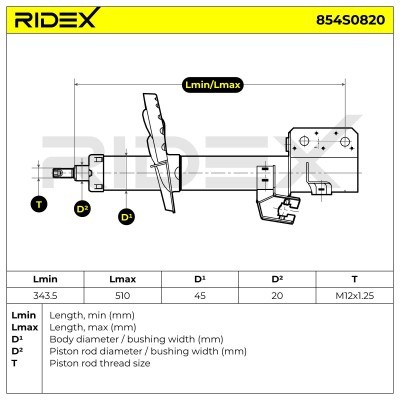 Shock Absorber RIDEX 854S0820 854S0820 - photo 9