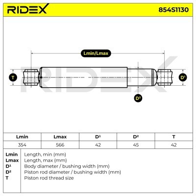 Shock Absorber RIDEX 854S1130 854S1130 - photo 5