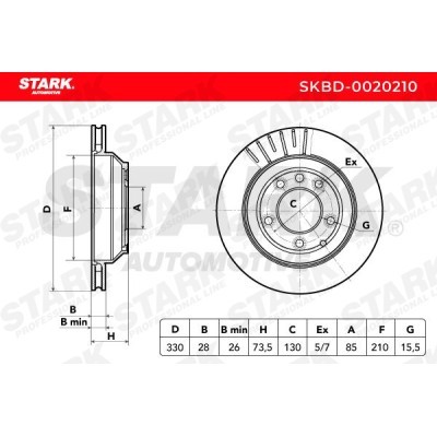 Brake Disc Stark SKBD-0020210 SKBD-0020210 - photo 6