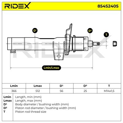 Shock Absorber RIDEX 854S2405 854S2405 - photo 8
