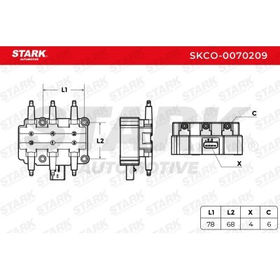 Ignition Coil Stark SKCO-0070209 SKCO-0070209 - photo 2