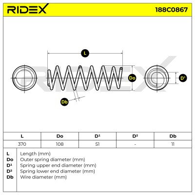 Suspension Spring RIDEX 188C0867 188C0867 - photo 6