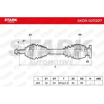 Drive Shaft Stark SKDS-0211207 SKDS-0211207 - photo 7