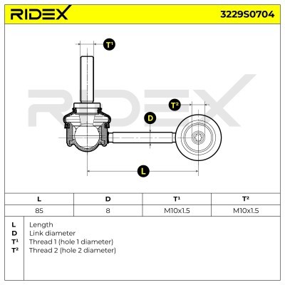 Stabilizer Link RIDEX 3229S0704 3229S0704 - photo 6