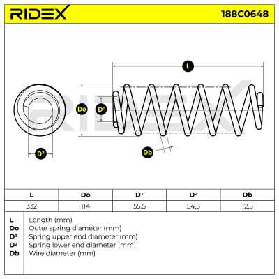 Suspension Spring RIDEX 188C0648 188C0648 - photo 5