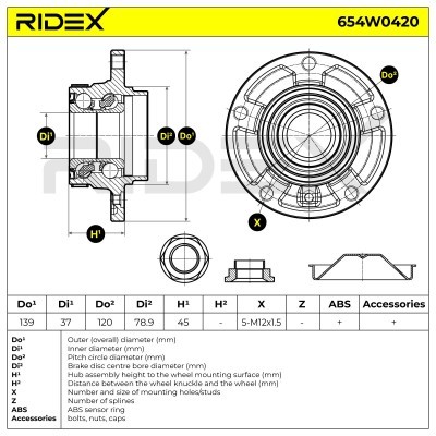 Wheel Bearing RIDEX 654W0420 654W0420 - photo 4