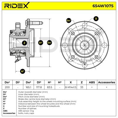 Wheel Bearing RIDEX 654W1075 654W1075 - photo 6