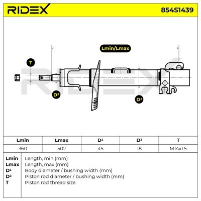 Shock Absorber RIDEX 854S1439 854S1439 - photo 6
